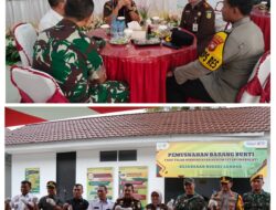 Kapolres Landak Hadiri Kunjungan Kerja Kepala Kejati Kalbar dan Pemusnahan Barang Bukti