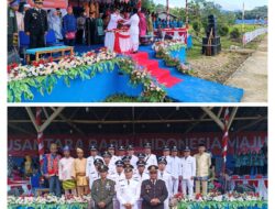 UPACARA PENGIBARAN BENDERA MERAH PUTIH KEC,SAYAN  DIHADIRI KAPOLSEK SAYAN