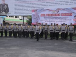 Pimpin Apel Pergeseran Personil Pengamanan TPS, Kapolres Ketapang Tegaskan Anggota Polri Harus Profesional dan Netral
