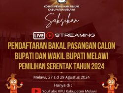 KPU Melawi Akan Siarkan Live Streaming Pendaftaran Pasangan Calon Bupati dan Wakil Bupati Melawi Pilkada 2024