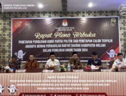 KPU Melawi Gelar Rapat Pleno Terbuka Penetapan Perolehan Kursi Partai Politik dan Penempatan Calon Terpilih Anggota DPRD Kabupaten Melawi