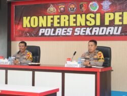 Konferensi Pers Akhir Tahun 2024, Kapolres Sekadau Paparkan Capaian Penanganan Kasus