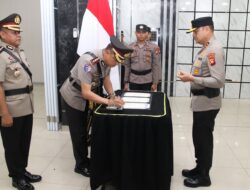 Upacara Serah Terima 4(empat) Pejabat Utama Polda Kalbar yg terdiri dari Kabid Humas, Kabid TIK, Kabid Propam dan Dir Lantas Polda Kalbar