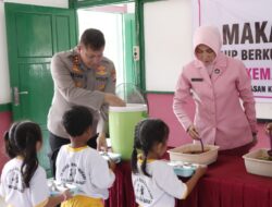 Dorong Pemenuhan Gizi Anak, Kapolres Ketapang Bersama Ketua Bhayangkari Cabang Ketapang Gelar Uji Coba Makan Bergizi Gratis