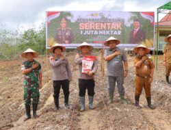 Dukung Ketahanan Pangan, Polres Sintang Laksanakan Program Tanam Jagung Sejuta Hektar
