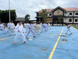Personel Polres Sekadau Ikuti Tes Beladiri Polri sebagai Syarat Kenaikan Pangkat
