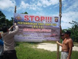 Tegaskan Larangan Pertambangan Ilegal, Jajaran Polres Ketapang Sampaikan Himbauan Kepada Warga