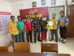 Aksi Peduli , Polres Nanga Tayap Berikan Bantuan Sosial Kepada Warga Yang Kurang Mampu