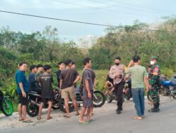 Bhabinkamtibmas,Babinsa dan Kepala Desa Tertibkan Aksi Balap Liar di Kecamatan Dedai