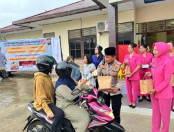 Polres Landak dan Mahasiswa Berbagi Takjil, Wujud Kepedulian di Bulan Suci