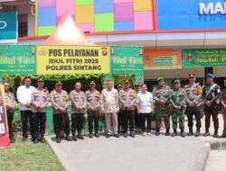 Asistensi Tim Supervisi Polda Kalbar untuk Pengamanan Idul Fitri 1446 H di Polres Sintang
