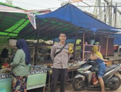 Berikan Pelayanan Kepada Masyarakat, Polsek Matan Hilir Selatan Laksanakan Pengamanan Pasar Juadah Ramadhan