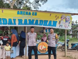 Jaga Situasi Kamtibmas, Personil Polsek Nanga Tayap Laksanakan Pam Pasar Juadah