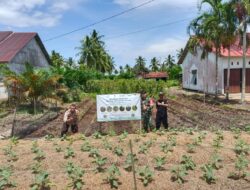 Bhabinkamtibmas Polsek Matan Hilir Selatan Polres Ketapang Cek Perkarangan Pangan Bergizi Milik Warga