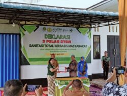 Kapolsek Benua Kayong IPDA Kolai Hadiri Kegiatan Deklarasi 3 Pilar STBM di Kecamatan Benua Kayong