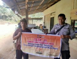 Polsek Jelai Hulu Gencarkan Sosialisasi Pencegahan Karhutla kepada Warga