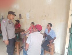 Cegah Terjadinya Gangguan Kamtibmas, Bhabinkamtibmas Polsek Kota Baru Berikan Himbauan