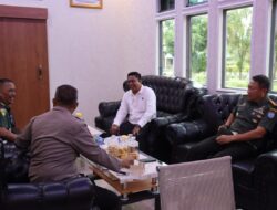 Kapolres Melawi Terima Kunker dan Silaturahmi Dandenpom XII/1-Stg