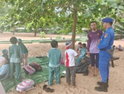 Sat Polairud Polres Ketapang Maksimalkan Pengamanan Wisata Pantai Air Mata Permai di Kec. Muara Pawan Ketapang.