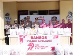 POLRES KETAPANG SALURKAN BANTUAN SOSIAL DALAM RANGKA HUT BHAYANGKARA KE-79