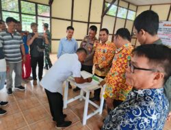 DEKLARASI KAMPANYE DAMAI CALON KEPALA DESA DI KECAMATAN SIMPANG HULU BERLANGSUNG LANCAR DAN KHIDMAT