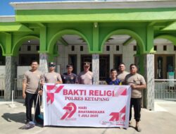 Kapolsek Jelai Hulu dan Anggota Laksanakan Bakti Religi dalam Rangka Hari Bhayangkara ke-79