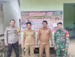 Sinergi Tiga Pilar Desa Nanga Biaban, Tegas Tolak PETI Lewat Spanduk Himbauan
