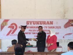 Polsek Sayan Gelar Syukuran Peringati Hari Bhayangkara Ke -79
