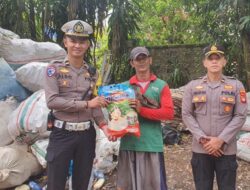 Di Tengah Operasi Patuh Kapuas, Polisi Sekadau Berbagi Berkah untuk Pemulung dan Penjaga TPA