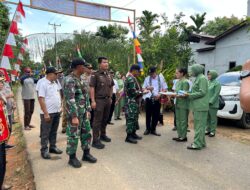 Kapolsek Jelai Hulu Hadiri Pembukaan TMMD Imbangan Ke-125 Tahun 2025 Kodim 1203/ Ketapang di Desa Sidahari Kecamatan Jelai Hulu