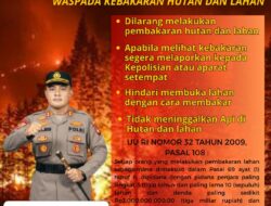 Kapolres Melawi Himbau Waspada dan Stop Karhutla