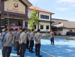 Apel Regu Siaga Polres Sekadau, IPTU Hoerudin Tekankan Kamtibmas Jelang HUT ke-80 RI