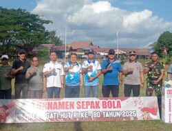 HUT ke-80 RI, Kapolsek Sekadau Hilir Wakili Kapolres Hadiri Pembukaan Turnamen Sepak Bola