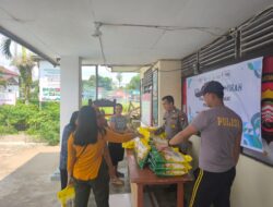 Polri Hadir untuk Masyarakat, Polsek Nanga Mahap Gelar Gerakan Pangan Murah
