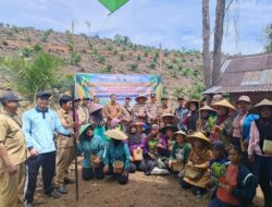 Penanaman jagung Hibrida Di Desa Sayan Jaya Di Pimpin Langsung Oleh Kapolsek Sayan