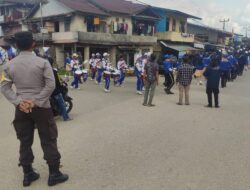 Polsek Sekadau Hulu Amankan Pawai BKSN dan HUT Gereja Hati Kudus Yesus
