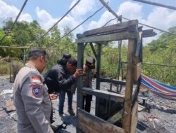 Tambang Ilegal di Sekayam Ditertibkan, Polisi Bongkar Tenda dan Tutup Lubang Galian