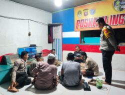 Kapolsek Kendawangan Laksanakan Patroli Dialogis, Sambangi Poskamling di dusun bandaran
