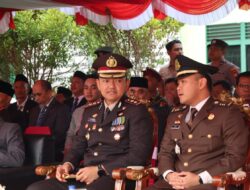 Bersama Pejabat Utamanya, Kapolres Ketapang Hadiri Pelaksanaan Upacara Peringatan HUT TNI Ke 80 Di Makodim 1203 Ketapang