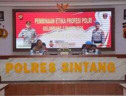 Bid Propam Polda Kalbar Gelar Pembinaan Etika Profesi Polri Gelombang ke-2 Tahun 2025 di Polres Sintang