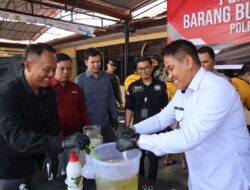 Polres Sintang Musnahkan Ratusan Gram Narkotika Hasil Ungkap Kasus Tiga Bulan Terakhir