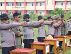 Guna Asah Keterampilan Personil,Polres Melawi Gelar Latihan Menembak di Lapangan Tembak Brimob Batalyon C Pelopor Sintang