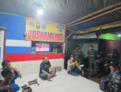 Kapolsek Kendawangan Laksanakan Patroli Dialogis Sambangi Poskamling di Malam Hari