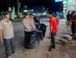 Razia Malam di Pasar Bodok, Polsek Parindu Amankan 22 Motor Berknalpot Brong