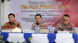 Tim Puslitbang Polri Laksanakan Penelitian Di Polres Sintang, Bahas Tantangan Fungsi Pembinaan Dan Operasional Polri Yang Dihadiri Kapolres Melawi Dan Kapolres Kapuas hulu 