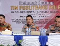 Tim Puslitbang Polri Laksanakan Penelitian Di Polres Sintang, Bahas Tantangan Fungsi Pembinaan Dan Operasional Polri Yang Dihadiri Kapolres Melawi Dan Kapolres Kapuas hulu 