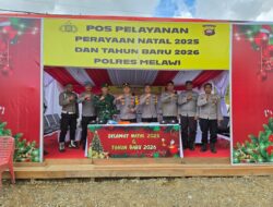 Kapolres Melawi Cek Pos Pelayanan dan Pengamanan Nataru, Pastikan Personel Hadir dan Layani Masyarakat dengan Ikhlas