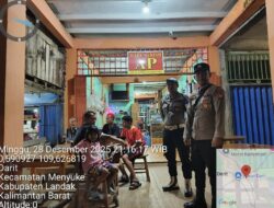 Personel Polsek Menyuke Polres Landak Gencarkan Patroli Pada Malam Hari