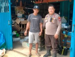Ciptakan Rasa Aman, Polsek Sebangki Patroli Dialogis di Toko Bangunan