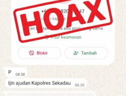 Polres Sekadau Tegaskan Nomor WhatsApp yang Mengaku Ajudan Kapolres Tidak Benar*